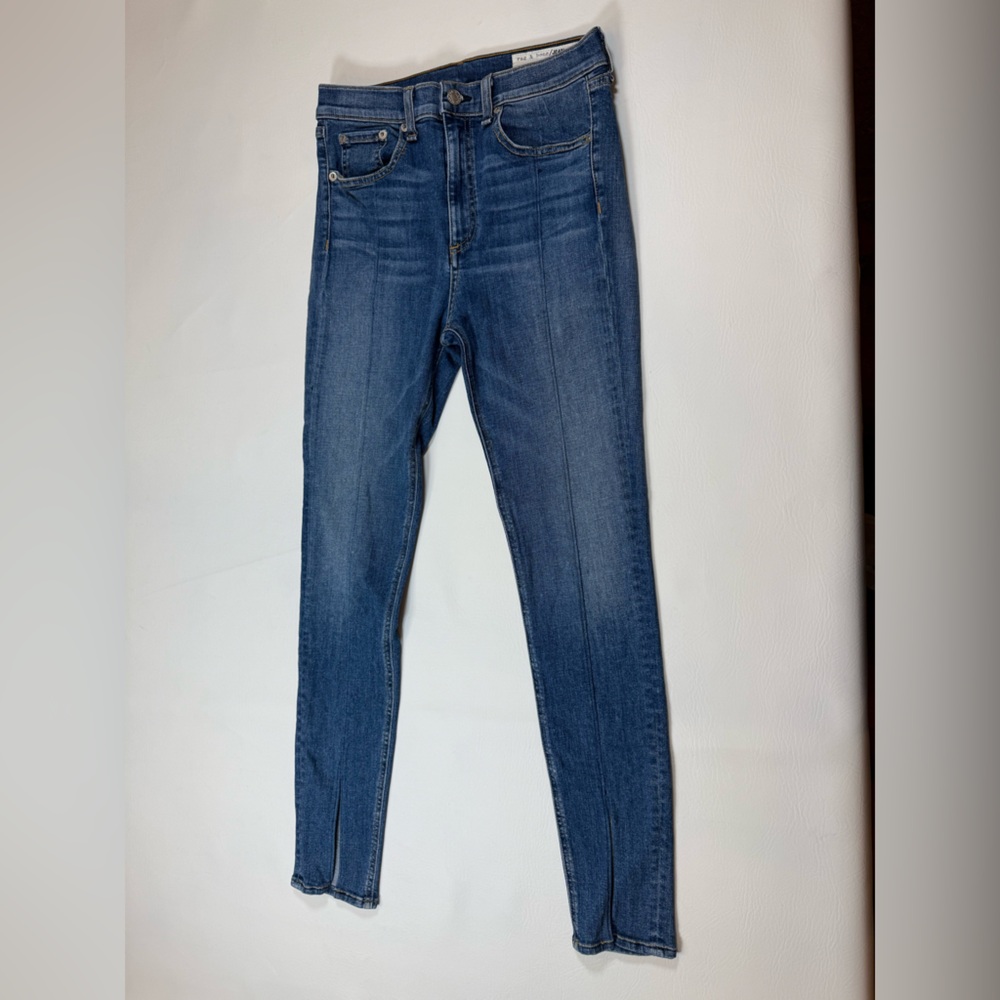 rag & bone /JEAN Yuki Bond Bar Skinny Front Slit Split Hem Jeans Wmns 28 (bin K) - Picture 10 of 12